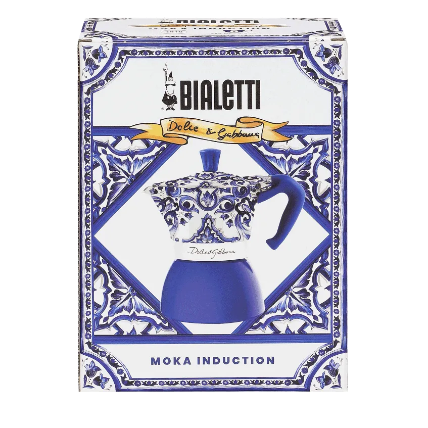 Moka Induction Bialetti Dolce&Gabbana | Mediterranean blue