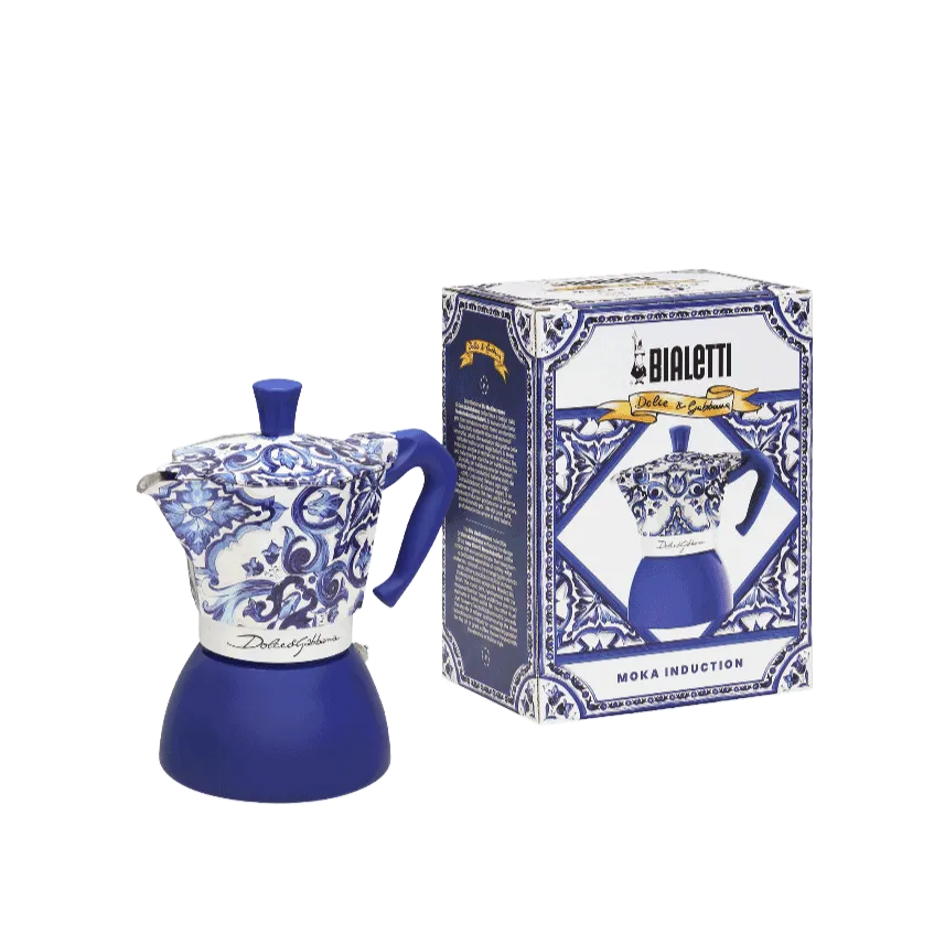 Moka Induction Bialetti Dolce&Gabbana | Mediterranean blue