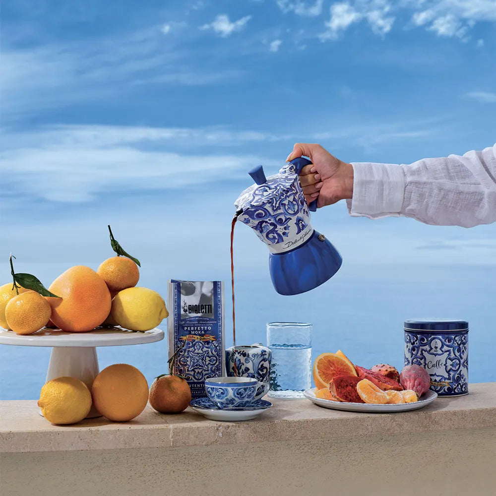 Moka Induction Bialetti Dolce&Gabbana | Mediterranean blue