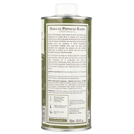 Huile de Pepins de Raisin 750ml