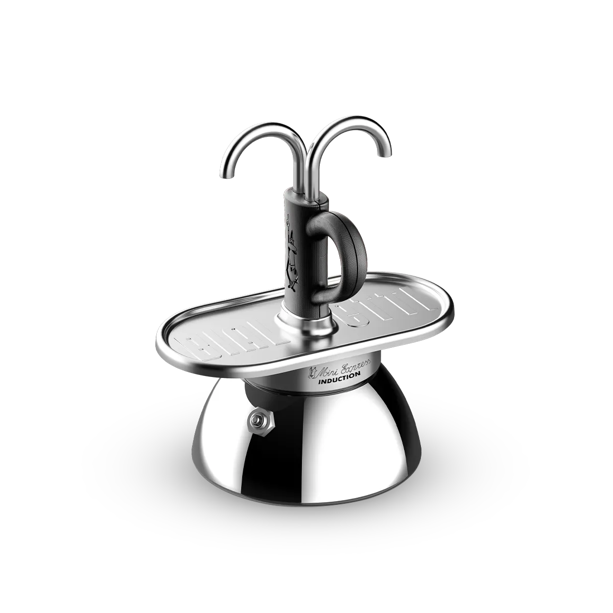 Bialetti Mini Induction Express 2 Cup & 2 Bicchierini Black